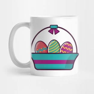 Easter basket with colorful eggs Mug